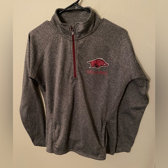 Champion Arkansas Razorbacks Large Unisex Quarter-Zip Sweatshirt - Picture 1 of 3